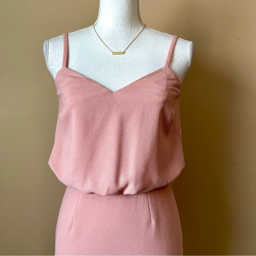 DRESS THE POPULATION | Alondra Blouson Pink Sheath Dress Sz XS - Picture 3 of 8